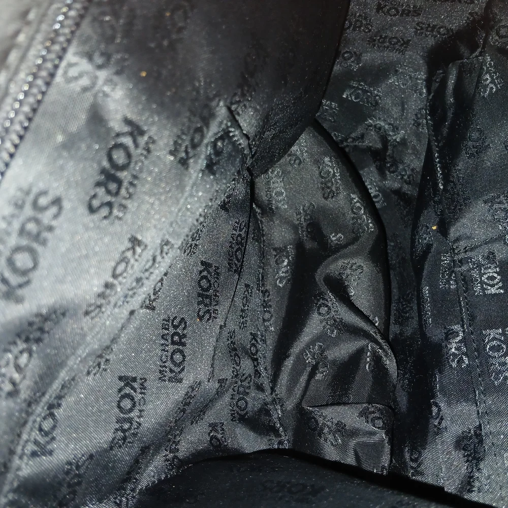 Michael Kors Black and Tan Structured Tote with Gold Hardware - Picture 4 of 16